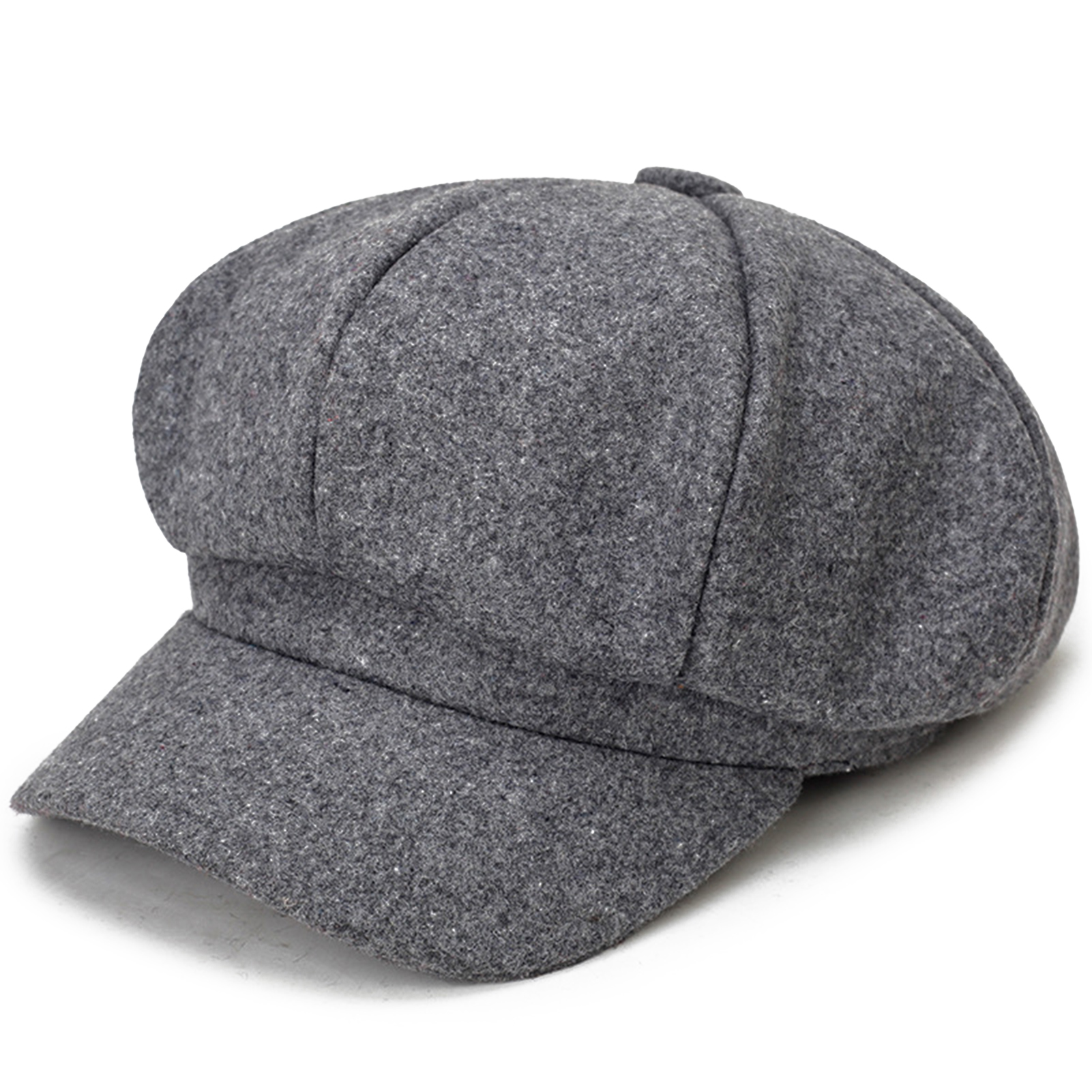 Vintage Women's Men's Woolen Octagonal Cap Newsboy Cabbie Cap Casual Beret Hat 